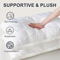 Juego de Almohadas de Soporte para Cama Queen Size, 1 Almohada Súper Suave con Relleno Alternativo de Plumón, Funda de Algodón, Calidad de Hotel, para Dormir de Lado