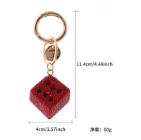 Porte-clés complet en dés de diamant version coréenne, sac de dame mignon et à la mode, porte-clés de voiture