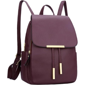 Minimalist Women's PU Anti-Theft <b>Backpack</b> with Zipper and Hasp Closure Lightweight Square Design for <b>Daily</b> Use All Seasons - Product Image 3