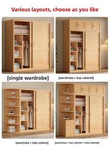 <span class=keywords><strong>Armario</strong></span> Moderno Convertible de Madera Maciza con Puertas Corredizas, Ensamblaje Personalizable, Muebles de Dormitorio, Entrega e Instalación - Product Image 2