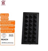Accessoires pour sac à dos en gros, pieds en caoutchouc cousus en PVC noir pour sac à dos, protection de fond