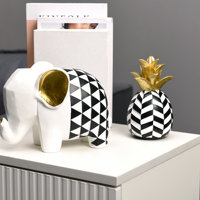 Ornements nordiques accessoires de maison de luxe modernes résine créative ananas maison intelligente décor de chambre de Table