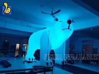 Ballon gonflable d'éclairage d'ours polaire de 13 pieds de haut