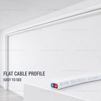 Câble de câblage domestique plat BVVB gainé blanc en cuivre massif 2x1.5 2x2.5 2x4.0 2x6.0 Standard blanc gainé 300/500V