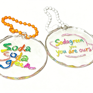 Llavero <span class=keywords><strong>de</strong></span> acrílico con diseño <span class=keywords><strong>de</strong></span> onda degradada personalizado, con impresión UV, merchandising para fans, <span class=keywords><strong>letras</strong></span> personalizadas, resistente al agua, para pedidos al por mayor, recuerdos <span class=keywords><strong>de</strong></span> eventos DIY - Product Image 5