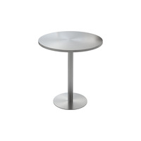 Chaise pliante industrielle transparente, plateau de table rond en acrylique, structure en acier inoxydable, ensemble de restaurant, café extérieur, salle à manger moderne