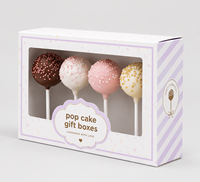 Individuelle Cake-Pop-Box mit Fenster & Bandverschluss Öko-Kraftpapier-Verpackung für Bäckerei, Hochzeit & Events