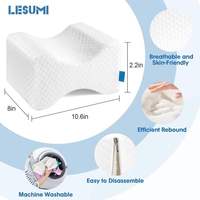 Coussin de genou en mousse à mémoire de forme avec tissu tissé pour soulager la douleur sciatique, idéal pour le repos au lit et le sommeil, avec massage magnétique pour une utilisation au lit