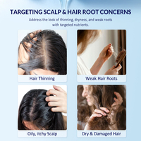 Aceite para el Crecimiento del Cabello con Péptidos de Cobre Azul, Marca Privada OEM, Suero Anticaída GHK-Cu, Tratamiento para el Cuero Cabelludo, Triple Roll-on, Venta al Por Mayor