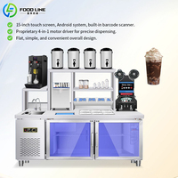 Leveranciers van bubble tea werkbanken, boba tea shops in Europa, melkthee werkstations met spoelbak