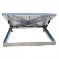 Couvercle de trappe hydraulique encastré en acier inoxydable 304, couvercle invisible avec trous d'injection de colle pour une fixation solide des carreaux