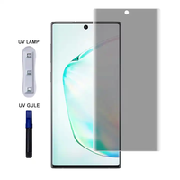 Protection d'écran en verre trempé anti-espion UV liquide incurvé 9H pour Samsung Galaxy S24 S23 S22 ultra S10 S9 Plus Note 20