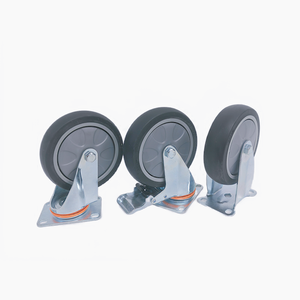 4 Zoll Medium Duty Tpr <span class=keywords><strong>Caster</strong></span> <span class=keywords><strong>Wheel</strong></span> Grau und Schwarz <span class=keywords><strong>Caster</strong></span> - Product Image 5