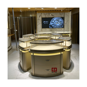 Đồng Hồ Cửa Hàng Sang Trọng Vòng Kính Hiển Thị Tủ Tùy Chỉnh Kim Loại Thép Không Gỉ Trang Sức Hiển Thị Trường Hợp Nhà Sản Xuất <span class=keywords><strong>Showcase</strong></span> - Product Image 1