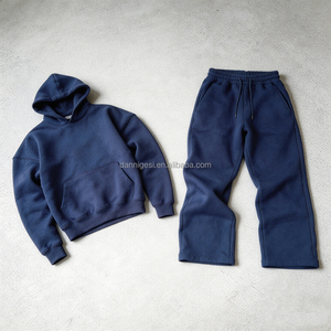 Conjunto de Sudaderas Personalizadas de Alta Calidad, 100% Algodón, Felpa, Ropa Deportiva, Estilo Urbano, Gruesas, Extra Grandes, de Felpa Francesa, Trajes Deportivos para <span class=keywords><strong>Hombre</strong></span> - Product Image 1