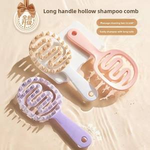 Nuevo peine de silicona con mango largo para champú, herramienta de masaje suave para champú, anticaspa y antipicazón, peine integrado para masaje con champú - Product Image 2