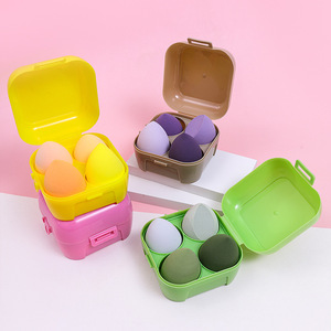 กล่องสีไข่แบบอเนกประสงค์เนื้อนุ่มพิเศษ 4 ช่อง ฟองน้ำแต่งหน้าแบบแห้งและเปียก ไม่ดูดซับน้ำ - Product Image 4