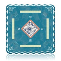 Tuiles de Mahjong américaines en acrylique bleu lac - Ornées de délicats accents papillon, design translucide élégant