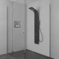 Panneau de douche thermostatique en Aluminium, Design Simple, promotion, haut de gamme, intérieur, noir, hydrothérapie, pour l'intérieur