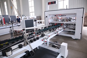 Chất lượng cao sóng bìa carton hộp thư mục tự động <span class=keywords><strong>gluer</strong></span> với tự động đóng đai - Product Image 5