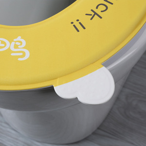 Couvre-siège de toilette Eva en forme de U, souple, élastique, universel, avec motif de canard, pour enfants et adultes - Product Image 3