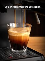 Cafetera Espresso Anbolife de 20 Bares con Control Digital, Válvula de Seguridad, Cappuccino, Filtro Doble de Acero Inoxidable, OEM