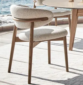 Nordic Modern Wood Chair Upholstered Chair Solid Wood Dining Chair For Restaurant Hotel