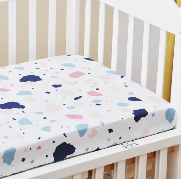 100% cotton crib Fitted Sheet flat sheet Baby Sheets for Crib and Toddler Mattresses size customized