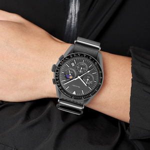 Reloj SKMEI 9392 de Cuarzo con Cronógrafo de Fase Lunar, Tres Esferas y Seis Agujas, Correa de Nylon, Unisex, Deportivo, Analógico, Personalizado, Resistente al Agua - Product Image 6