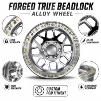 Jantes en alliage forgées polies argentées multi-rayons True Beadlock DW 17 18 19 pouces tout-terrain – Vente en gros directe usine OEM