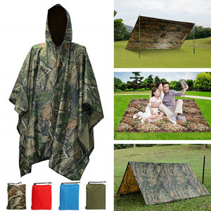 3 In 1 <span class=keywords><strong>Poncho</strong></span> da trekking giacca da pioggia zaino impermeabile telone con cappuccio <span class=keywords><strong>Poncho</strong></span> da caccia all'aperto tenda da campeggio tappetino pensilina - Product Image 3