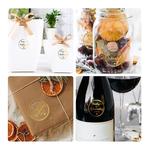 Pegatinas Redondas Adhesivas Personalizadas de Agradecimiento, Color Rosa, Impermeables, con Lámina Dorada, <span class=keywords><strong>Etiquetas</strong></span> de Agradecimiento <span class=keywords><strong>por</strong></span> su <span class=keywords><strong>Compra</strong></span> - Product Image 3