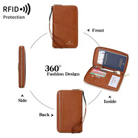 Porte-passeport personnalisé fin avec blocage RFID, en cuir PU, pour femmes et hommes, pochette de voyage pour documents