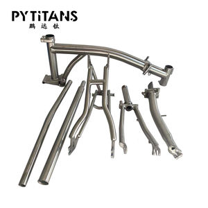 Telaio per bicicletta pieghevole in lega <span class=keywords><strong>di</strong></span> titanio resistente e ad alta resistenza telaio per bicicletta in titanio per ciclismo pieghevole - Product Image 2
