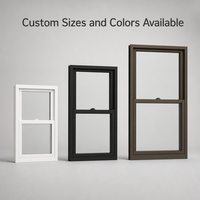 Fenêtre de remplacement simple à battant en PVC/UPVC avec moustiquaire, conception personnalisée, certifiée et vérifiée