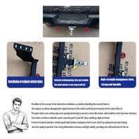 Dropshipping 6000lbs Steel Strengthen Towbar Exterior Accessory Parts for Caravan and Boat Tow Replacement Original Bumper