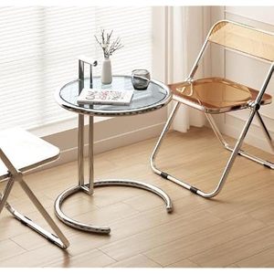 Table d'appoint en métal traditionnelle moderne et durable Structure solide Résistant aux rayures Construction légère Look élégant pour le salon - Product Image 2