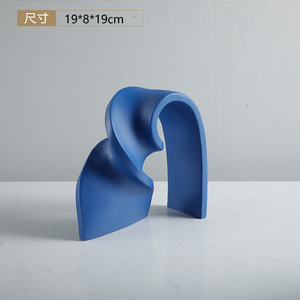 Decoración Moderna y Sencilla para el Hogar, Adornos Geométricos Azules Irregulares, Mueble para TV, Decoración Suave para el Hogar, Decoración <span class=keywords><strong>de</strong></span> Escritorio POKINA - Product Image 4