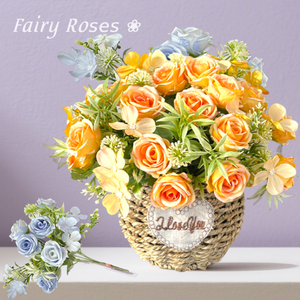 Ins Style Rose Silk Kunstbloem Klein boeket Decoratie voor Moederdag en Kerstmis Woonkamerornament Waterdicht - Product Image 1
