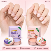 Crème Exfoliante pour Cuticules 4-en-1 20g à Base d'Huiles Végétales Végétaliennes, Adoucissant, Baume pour Peaux Mortes, Revitalisant pour Doigts, Raisin Pêche OEM ODM