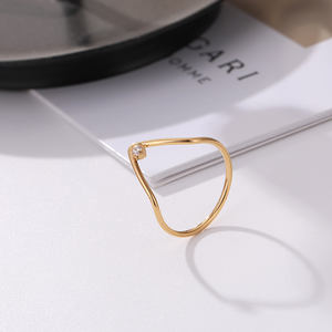 Venta al por mayor Anillo Joyería Mujer Moda Anillo ajustable Chapado en oro Anillo de oro de acero inoxidable para las mujeres - Product Image 3