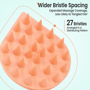 Brosse de massage du cuir chevelu en silicone pour un nettoyage en profondeur, exfoliation et lavage du cuir chevelu avec poignée ergonomique - Product Image 5