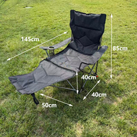 Chaise inclinable réglable d'extérieur, chaise pliante portable pour le camping avec repose-jambes, chaise de plage écologique pour la randonnée