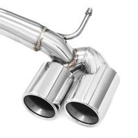 Diffuseur arrière M pour BMW Série 1 118i F20 (2013-2016) avec embouts d'échappement quadruple en acier inoxydable et fibre de carbone, embouts de silencieux argentés et noirs