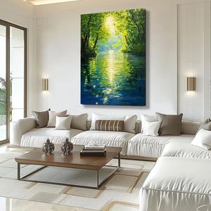 Peinture à l'huile réaliste de nature morte douce et neutre, art mural pour la maison, toile décorative, paysage intérieur, arts décoratifs - Product Image 1