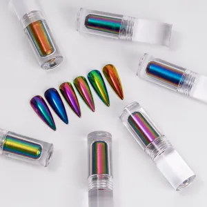 Bulk Nail Polish Liquid Type White Pearl Chrome Powder Nails Mirror Chameleon Aurora Powder Pigment