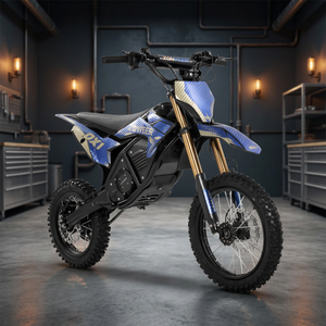 Minimoto Eléctrica DX1 de 1500W con Tracción Media, Diseño de Fibra de Carbono Azul para Adultos - Product Image 1