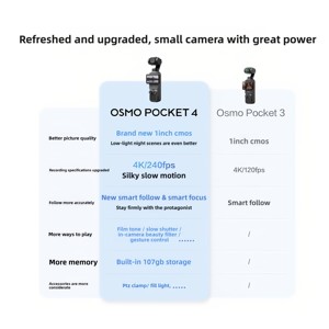 Pour caméra stabilisée OSMO Pocket <span class=keywords><strong>4</strong></span>, capteur CMOS 1080p, écran 2 pouces, vue panoramique à 360 degrés, stock original scellé, expédition le jour même - Product Image 2