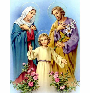 Usine en gros 5D bricolage diamant peinture Kit complet diamant broderie point de croix religieux mur Art jésus famille impression - Product Image 3