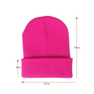 หมวกไหมพรมสีทึบสำหรับเด็กแบบยูนิเซ็กซ์ 54-56 ซม. หมวกถักที่ให้ความอบอุ่นและระบายอากาศได้ดีสำหรับฤดูใบไม้ร่วงฤดูหนาวเด็กอายุ 2-10 ปี - Product Image 3